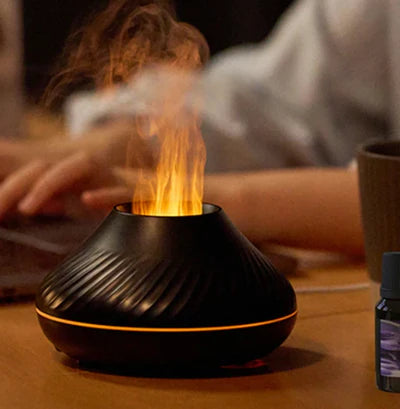 GoExploreKit™ Volcanic Aroma Diffuser with Color Flame Night Light