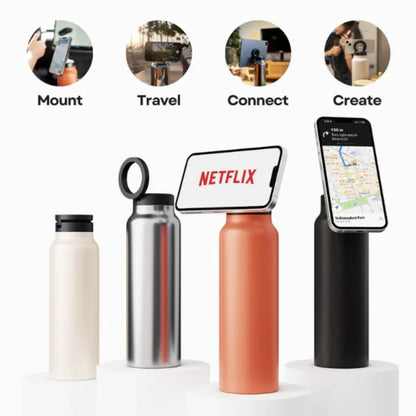 Water Bottle With Magnetic Phone Holder (Buy 1 Get 1 Free)